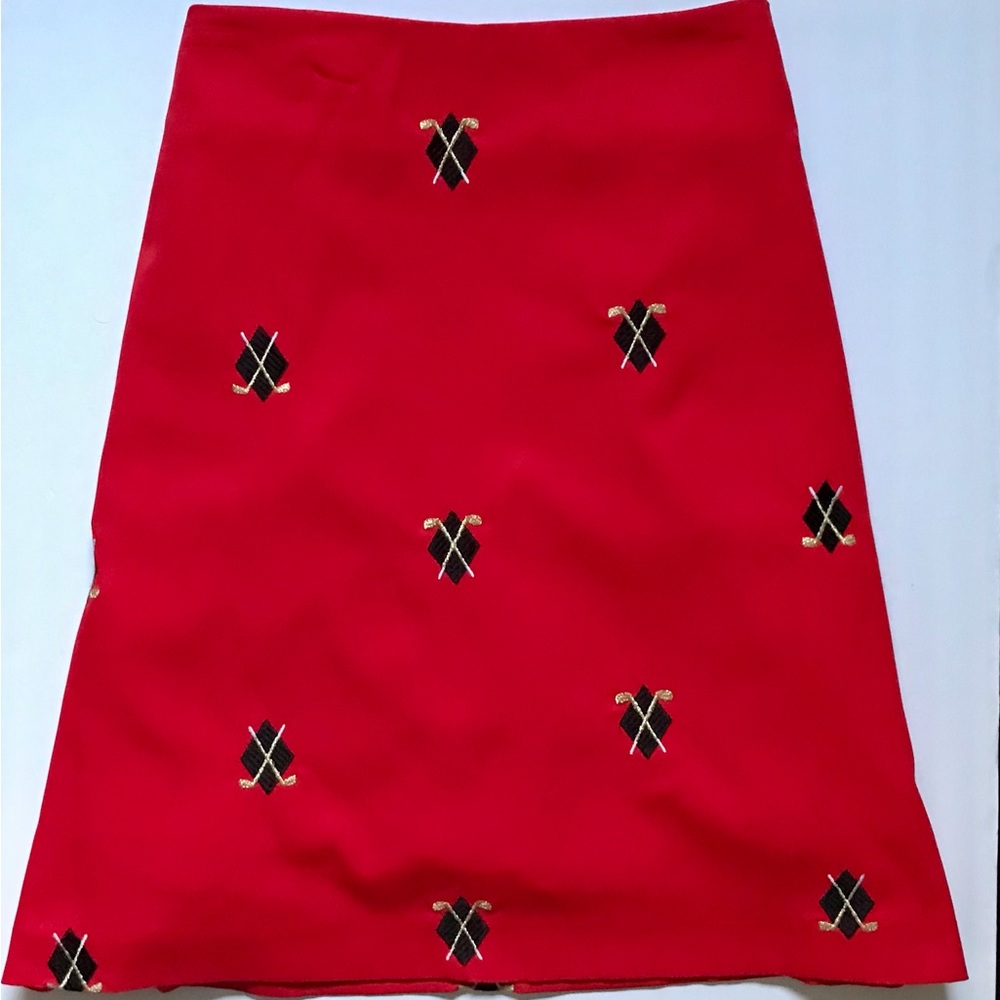 CORAL BAY Embroidered High Waisted Vintage Golf Skirt Athletic Shorts 80s Skort - Picture 2 of 7